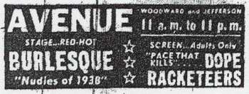 Avenue Theatre - Old Ad (newer photo)